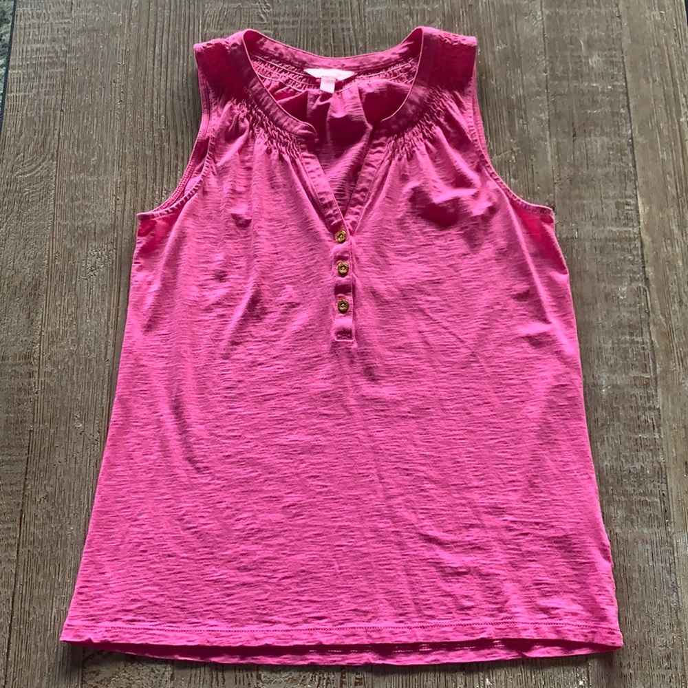EUC Lilly Pulitzer Pink Essie Top